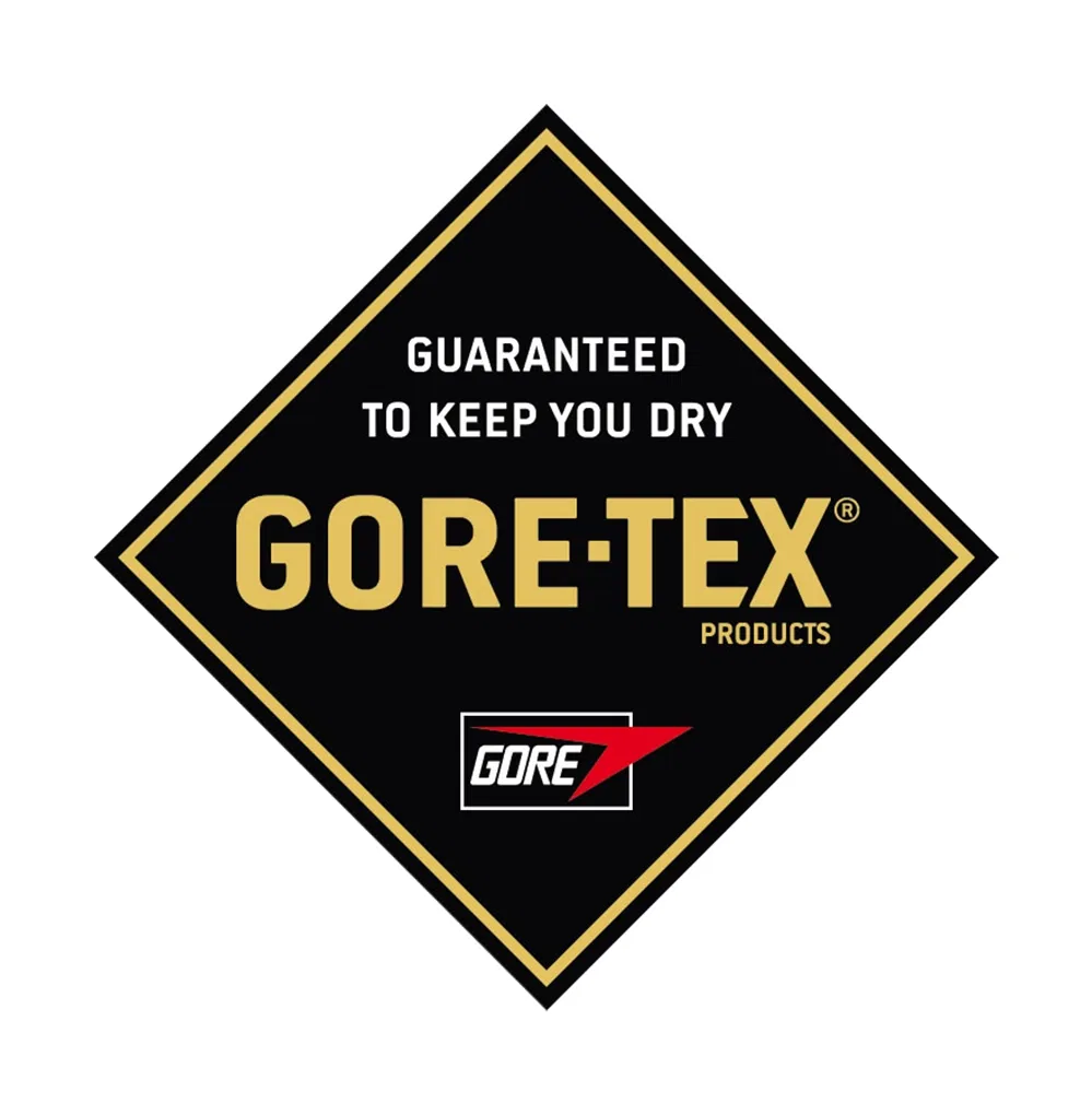 Gore-Tex Logo mit dem Text ‚Guaranteed to Keep You Dry